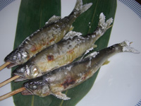 鮎塩焼き