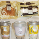 なめらかクリームシュー・Wクリームエクレア・タピオカミルクティー・タピオカカフェオレ・タピオカバナナミル