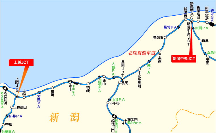 高速道路ヒヤリマップ　関東　IC・JCT