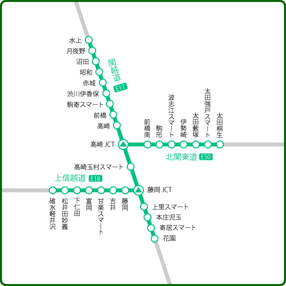 群馬県周遊セットプラン 目的地エリア詳細マップ