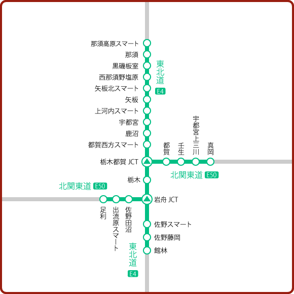 栃木県周遊セットプラン 目的地エリア詳細マップ