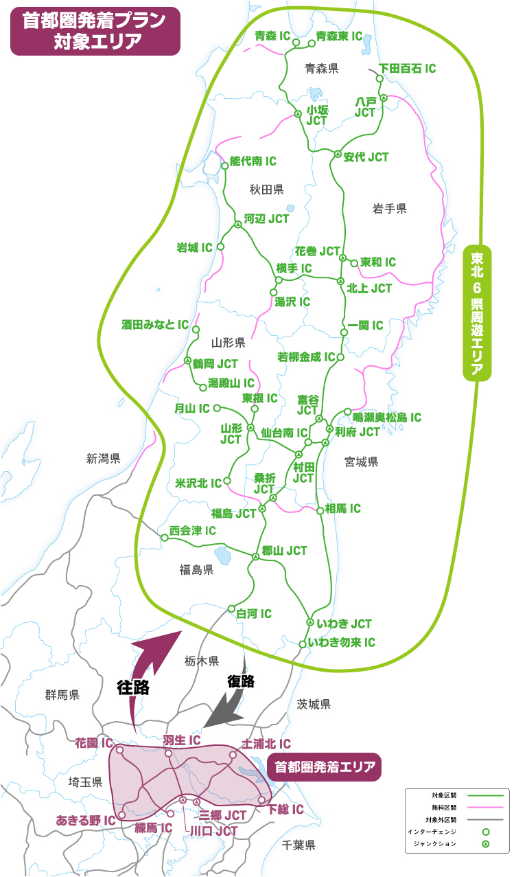 首都圏発着 東北6県周遊プラン