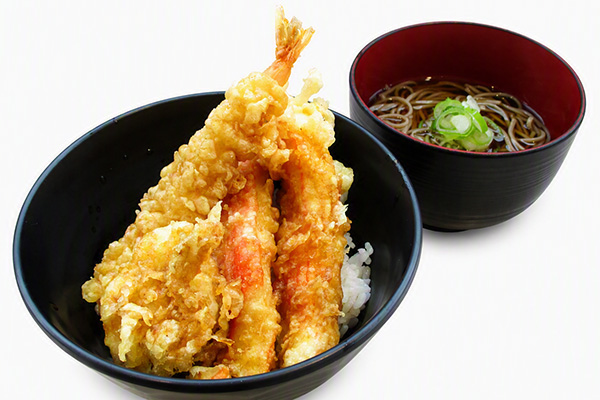 海鮮天丼 半そばセット