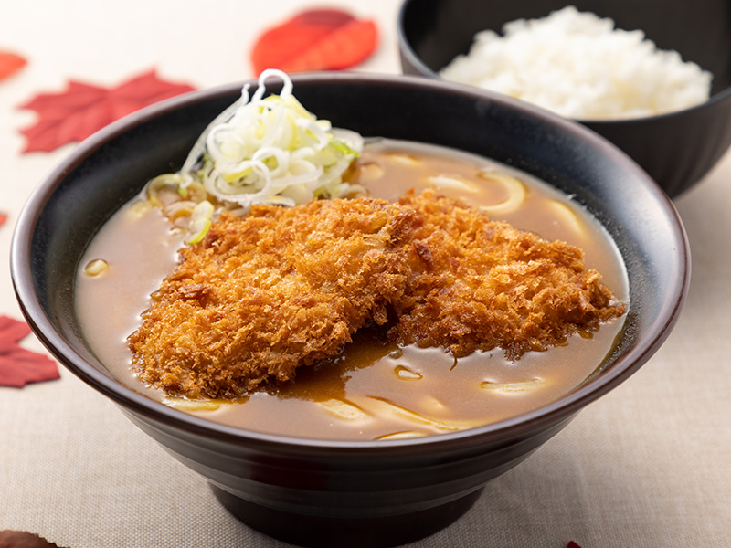 カツカレーうどん/そば・小ライスセット