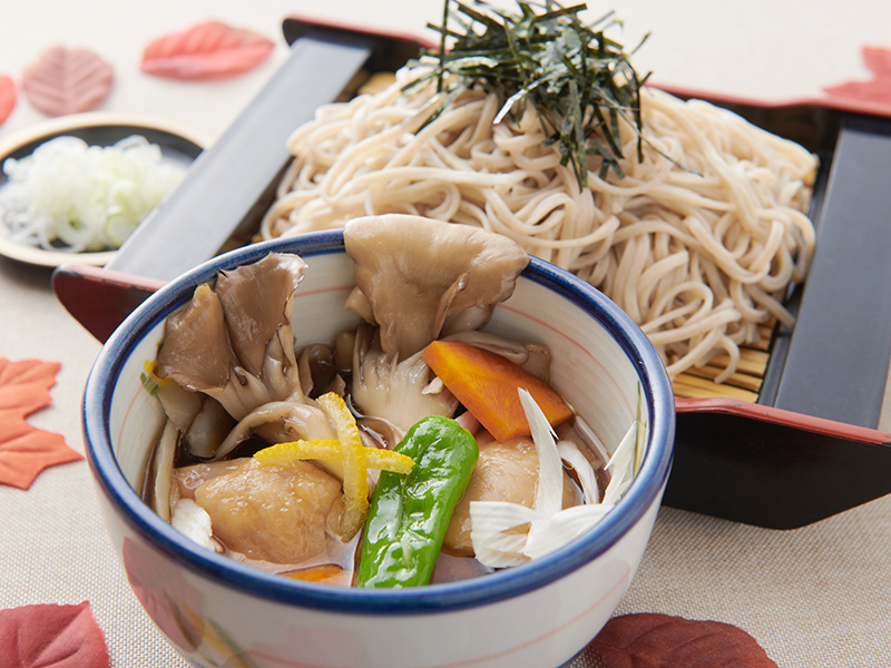 常陸秋そば 笠間舞茸とつくば鶏のつけ汁