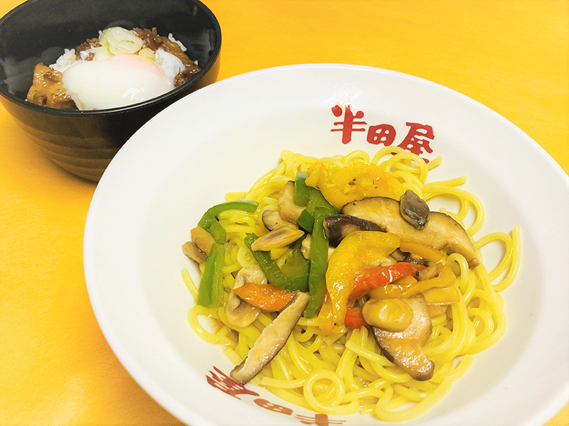 和風きのこ麺とミニチャーシュー丼セット