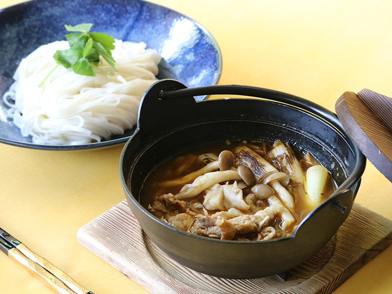 きのこたっぷり稲庭カレースープつけ麺