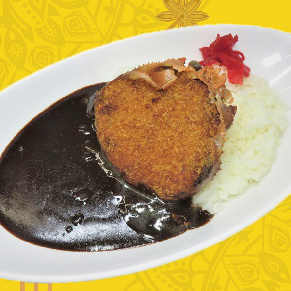 【ブラック】カニ甲羅揚げカレー
