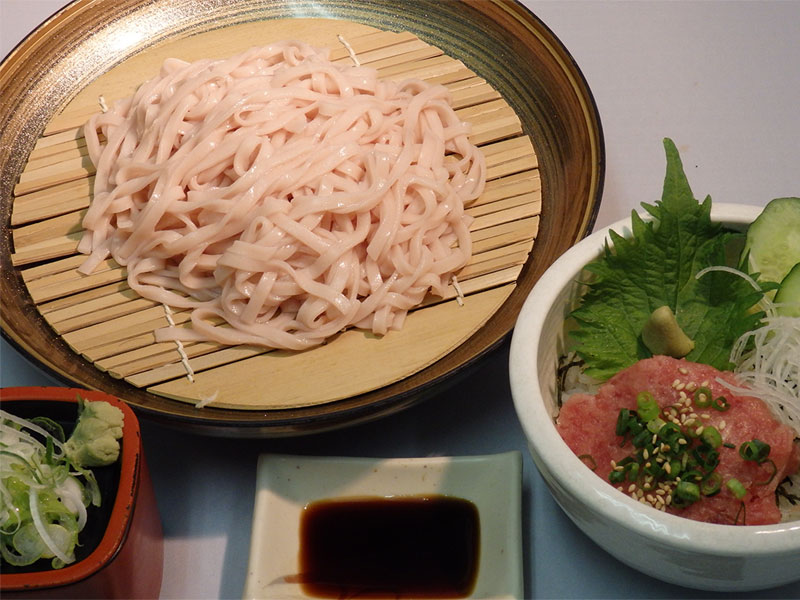 桜うどんとミニ中落丼セット