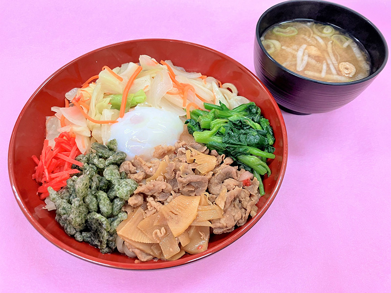 あおさ香る 春の混ぜうどん