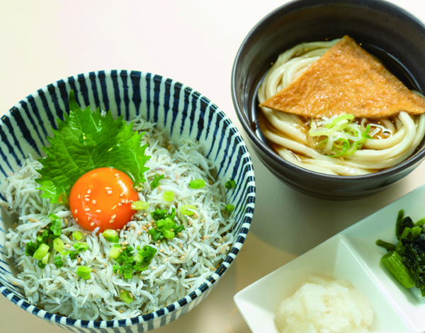 大洗産釜揚げしらす丼ミニきつねうどんセット