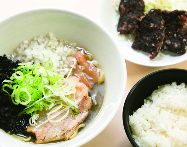 千葉県産海苔を味わう濃厚煮干しラーメン＆くじら竜田ライスセット