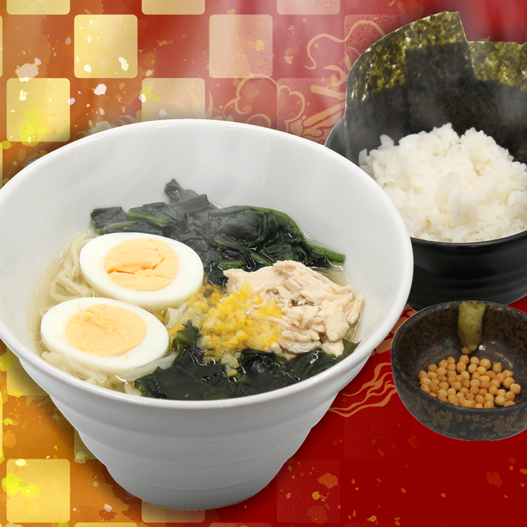 鯛だし柚子塩ラーメン海苔茶漬セット