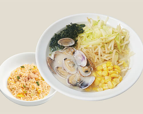 湾岸幕張の塩ラーメン半チャーハン