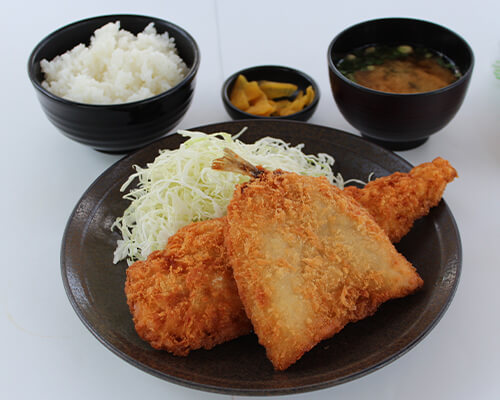 たら&アジフライ定食