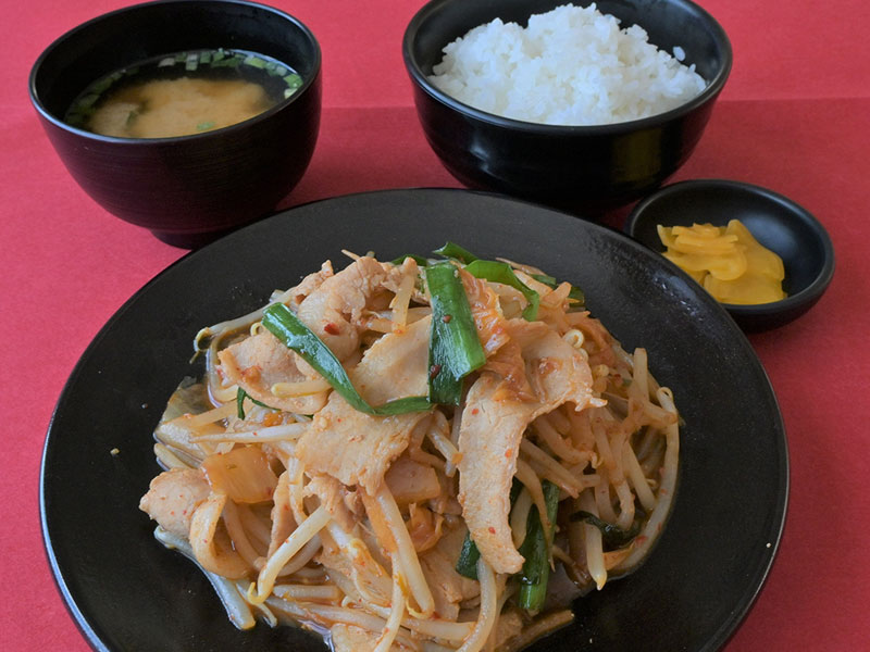 豚キムチ炒め定食