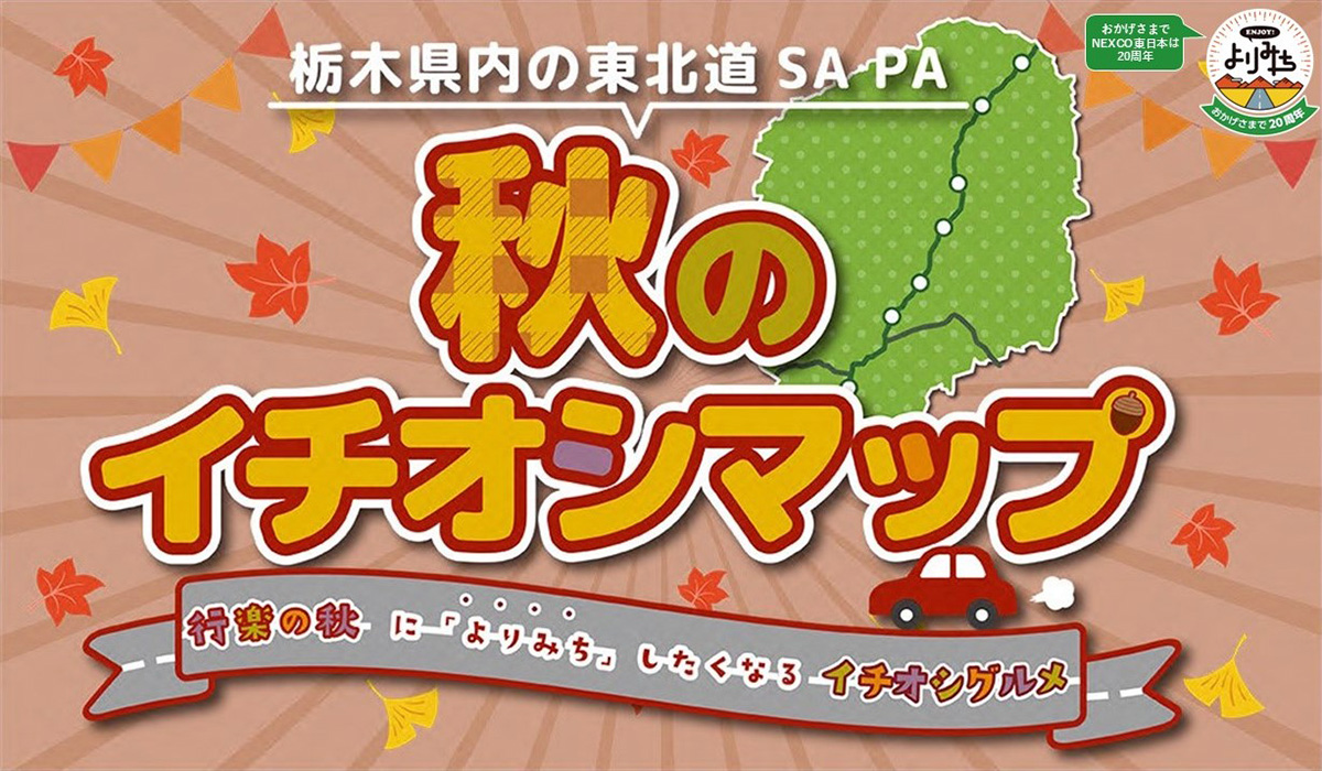 東北道栃木県内SA・PA秋のイチオシマップ