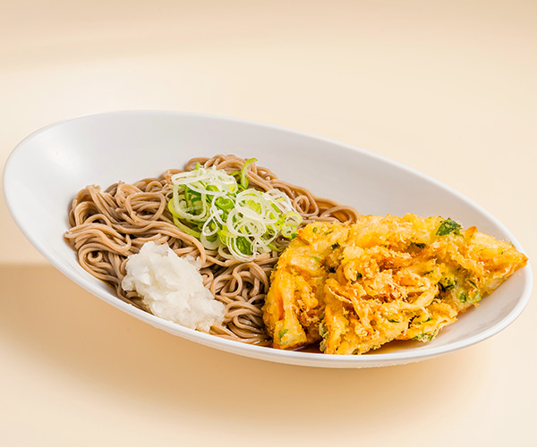 冷やしかき揚げそば