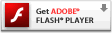 Adobe Flash Playerダウンロードページへの画像リンク（外部リンク）