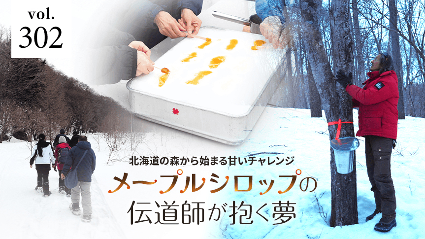 “北海道の森から始まる甘いチャレンジ メープルシロップの伝道師が抱く夢ページへの画像リンク
