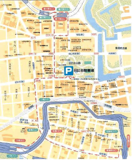 日比谷駐車場の地図