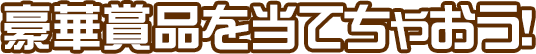 豪華賞品を当てちゃおう!