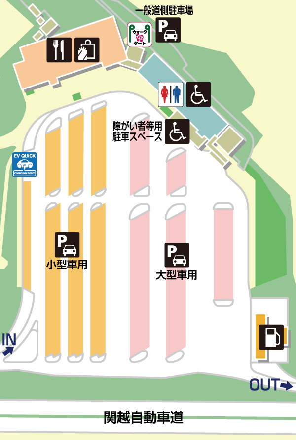 関越自動車道・高坂SA・上りの場内地図画像