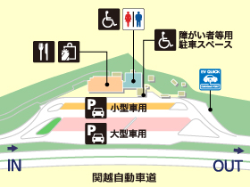 関越自動車道・嵐山PA・上りの場内地図画像