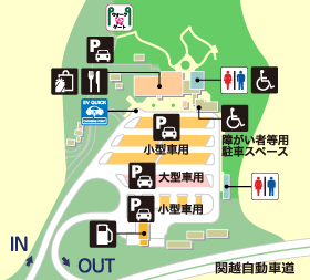 関越自動車道・赤城高原SA・下りの場内地図画像
