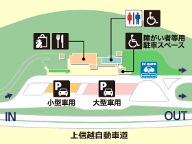 上信越自動車道・小布施PA・上りの場内地図画像