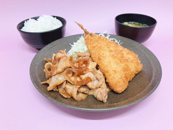 第3位「豚焼肉＆アジフライ定食」のイメージ画像