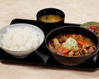もつ煮定食