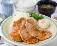 霧降高原豚生姜焼定食