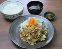 大盛りすりおろし生姜焼き定食