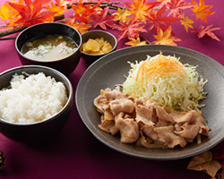 絹豚生姜焼き定食