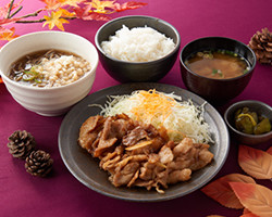 生姜焼定食（ミニそば・ミニうどん）