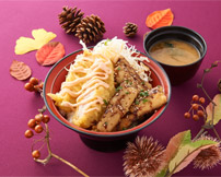 房総ハーブ鶏のとり天と秋刀魚の竜田揚げ丼