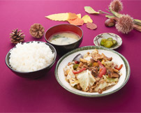 ピリ辛みそ炒め定食