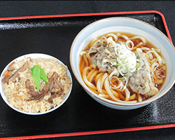 きのこごはん舞茸天うどんセット