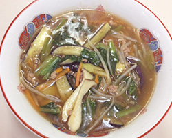 茄子ときのこのあんかけラーメン
