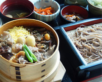 きのこわっぱそばセット