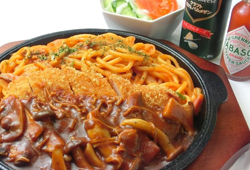 信州ポークカツのせナポリタン