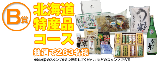 B賞 北海道特産品コース 抽選で 263名様
