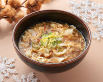 ひもかわ柚子きのこうどん