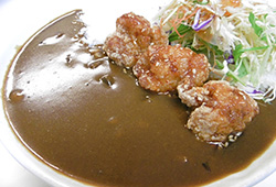 竜田揚げカレー・にんにくソース