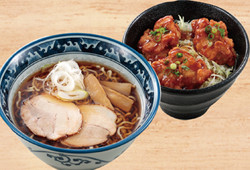 醤油ラーメンミニ唐揚丼セット