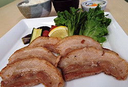 姫豚　バラ肉定食