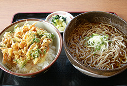 かき揚丼そばセット