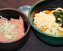 うどんセットねぎとろ丼