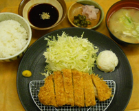 香り豚のロースカツ定食